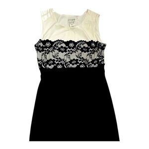 ENFOCUS STUDIO WOMENS BLACK AND WHITE FORMAL DRESS